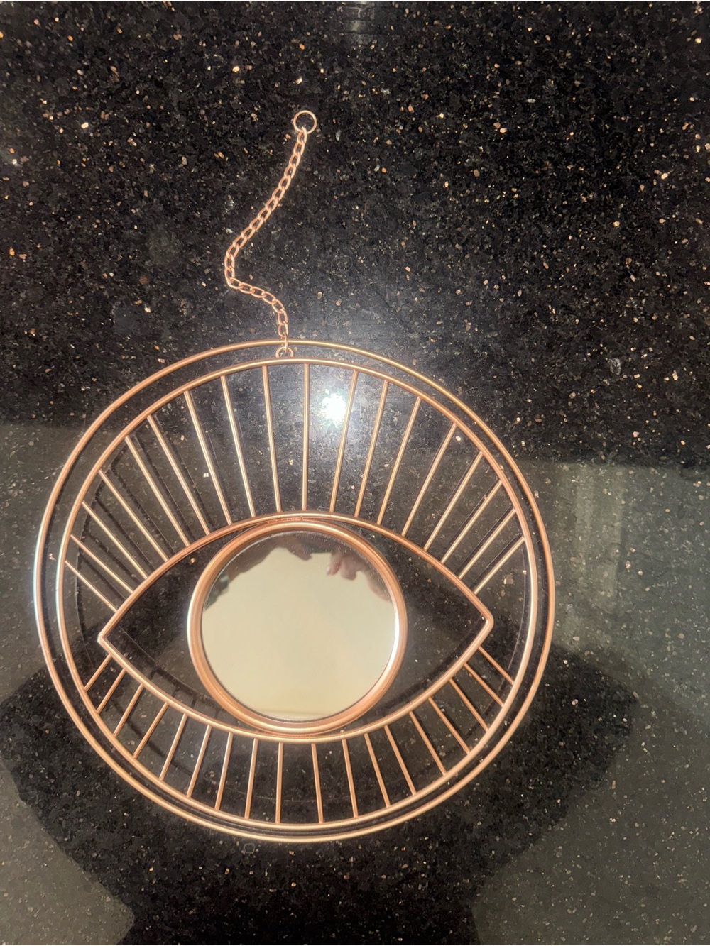 Eye-Shaped Wall Mirror in Bronze Finish - Brand: - Picture 3 of 3